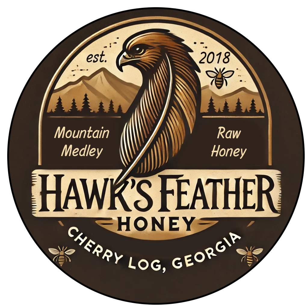 Hawk's Feather Honey NAHBE Award Winning Logo